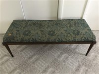 Vintage Bench with Cushioned Seat, Made by Lane