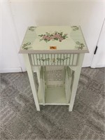 Vintage End Table w/ Decorative Stenciling