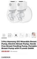 2-Pcs Momcozy S12 Wearable Breast Pump, Electric