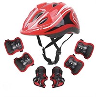LBLA Helmet and Pads for Kids 3-8 Years - Red