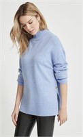 Sz S  Mock Neck Tunic Sweater With Side Buttons -