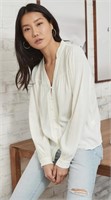 Sz S Button-Down Blouse With Long Sleeves