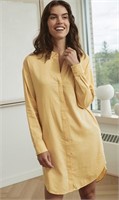 Sz XS Linen Blend Long-Sleeve Button-Down Shirt