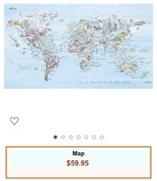 World Dive Wall Map - Illustrated World Scuba