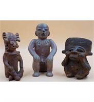 Lot Pre-Columbian Terra Cotta Sculptures and Whis