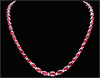 $24,620  38.45 cts Ruby & Diamond 14k Necklace