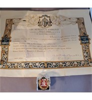 1st Class Relic With Authentication Document Of S