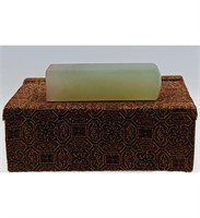 A Fine Chinese Jade Seal With Original Fitted Box