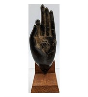 A Fine Antique Bronze Buddha Hand