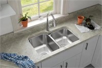 32 in. Offset Double Bowl Kitchen Sink