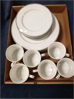 Lot of Simplicity Fine China Dishes, Cups, Plates