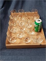 Lot of Glass Decorative Drinking Cups Glasses