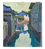 Yang Tie Born 1935 Chinese Artist  Acrylic Landsc