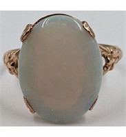 14K Rose Gold And Australian Opal Ring