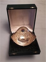 Vintage Enameled & Jeweled SP Trophy Bowl