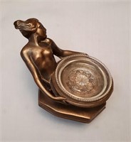 Art Nouveau Lady Pin Tray/ Stand