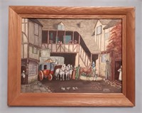 Vintage Royal Horse Coach Painting