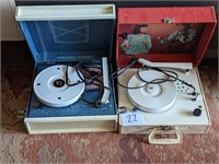 Pair of Vintage Record Players