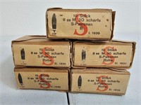 50 Rounds Of 8x56R Steyr Ammo With German Bird