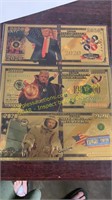 24K Gold Foil Donald Trump Bank Notes