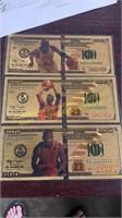 24K Gold Foil Michael Jordan Bank Notes