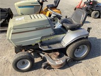 e1.  White lawn tractor by MTD with 20 horse