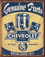 Chevrolet Genuine Parts Tin Sign