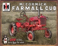 Farmall Cub Tractor Tin Sign