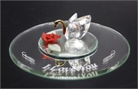 SMALL "I LOVE YOU" CRYSTAL SWAN