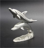 3.25"TALL SPOONTIQUES PEWTER DOLPHINS
