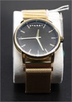 SYNRGY SN839 GOLD TON WATCH W/ MESH BAND