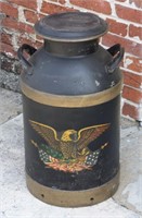 G.T. GROSSNICKLE DAIRY MILK CAN WITH LID - BOTH