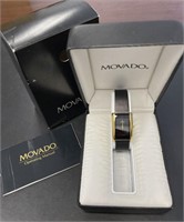 Movado Ladies Eliro Watch with Black Leather Band