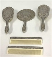 Child’s Silverplate Brush, Comb and Mirror