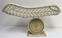 Antique Wicker Baby Scale
