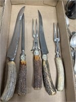 Vintage kitchen utensils/deer antler handles?