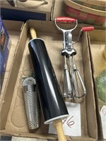 Vintage hand beater and grater