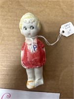 Vintage orphan Annie ceramic figurines/ chip off