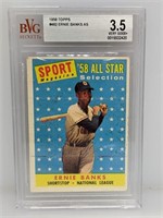 1958 Topps #482 Ernie Banks, '58 All Star BGS 3.5