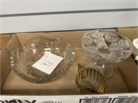 Cut glass dishes and more