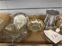 Random silver plated dishes and more