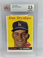 1958 Topps #25 Don Drysdale Beckett 2.5 HOF