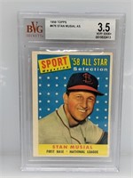 1958 Topps #476 Stan Musial '58 All Star BGS 3.5