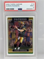2006 Topps Chrome Aaron Rodgers 14 PSA 9 2nd year