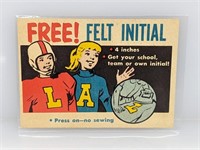 1958 Topps Free Felt Initials Tuff Topps insert