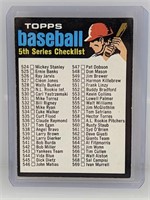 1971 Topps Unmarked Checklist 5th