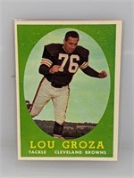 1958 Topps Lou Groza HOF 52 Football Card