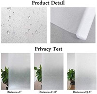 Privacy Window Film Frosted Glass,23.6" x 157"