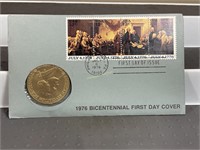 1976 bronze Bicentennial medal and stamp