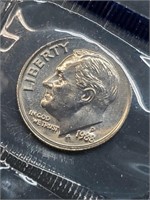 Uncirculated 1988 Roosevelt Dime In Mint Cello